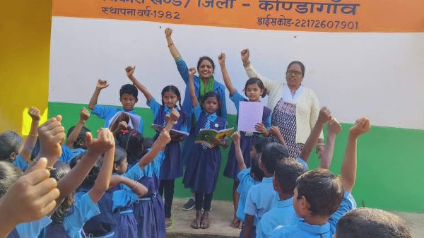 प्राथमिक शाला जोन्दरा पदर में भारतीय भाषा उत्सव आयोजित