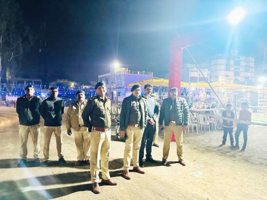 एसएसपी संग अफसरों ने पैदल पेट्रोलिंग कर देखी सुरक्षा व्यवस्था