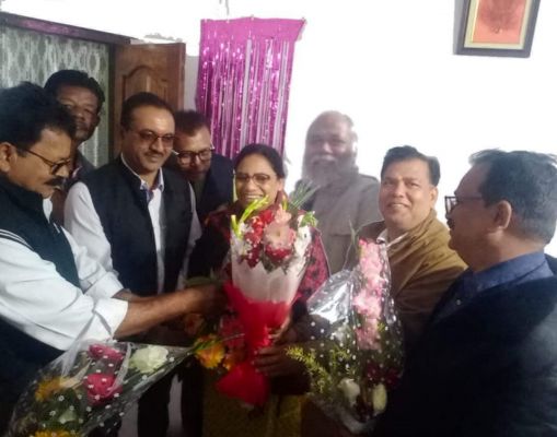 कर्मचारी अधिकारी संयुक्त मोर्चा ने विधायक लता का किया स्वागत 