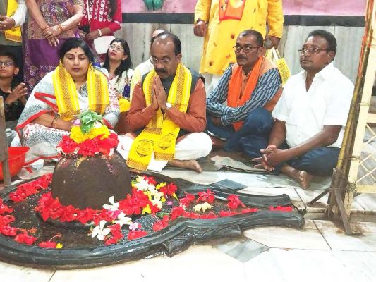 साव ने की चंपेश्वर महादेव की पूजा-अर्चना 