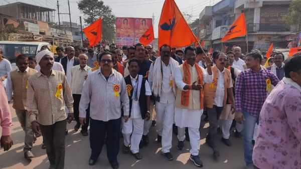 राजिम माता जयंती पर निकाली शोभायात्रा