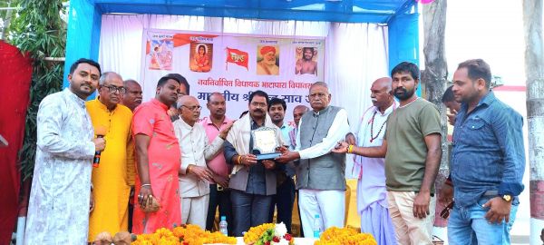 नगर साहू समाज ने नवनिर्वाचित विधायक इन्द्र साव का किया सम्मान