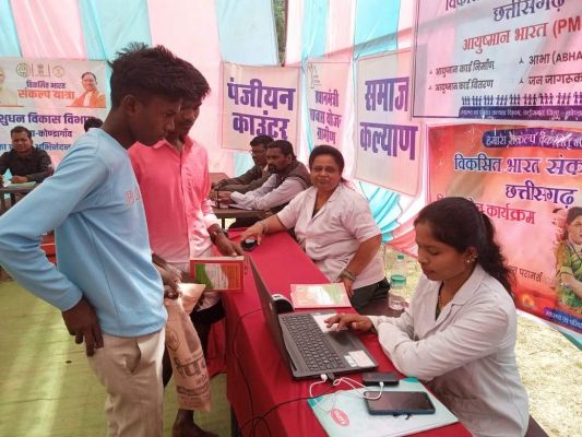 खंडाम में विकसित संकल्प यात्रा शिविर  
