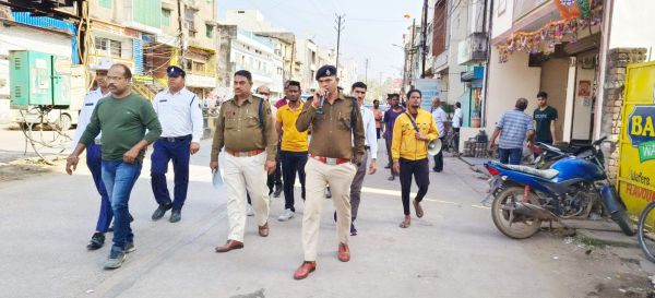 सत्तीगुडी चौक से कोतरा  थाने तक अतिक्रमण हटा