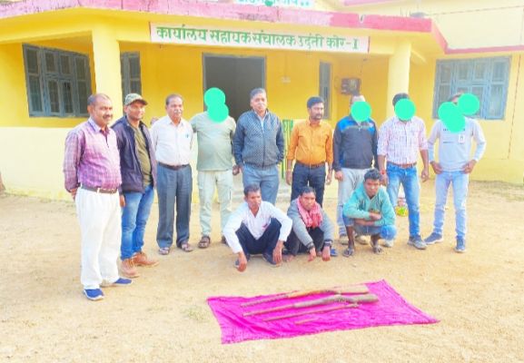 सांभर का अवैध शिकार, फरार 3 शिकारी गिरफ्तार