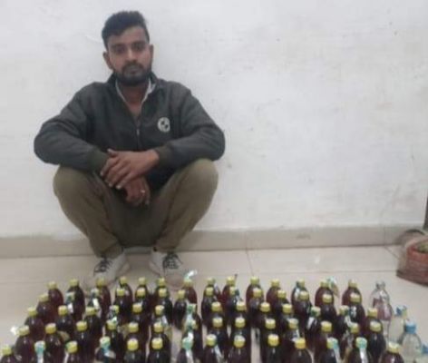 शराब जब्त, आरोपी गिरफ्तार