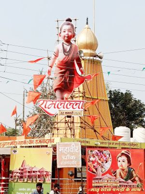 भगवामय हुआ राजनांदगांव शहर गली-चौराहे तोरन-बैनर से पटे