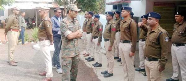 थाना माकड़ी का वार्षिक निरीक्षण, एसपी ने जवानों की सुनीं समस्याएं