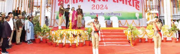 विधायक लता उसेण्डी ने फहराया तिरंगा
