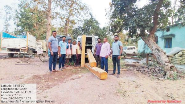 आधी रात सागौन की चिरान जब्त, तेलंगाना ले जा रहे थे तस्कर