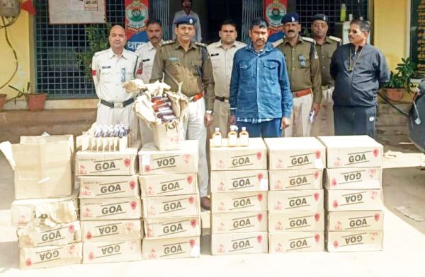भिलाई का शराब तस्कर गिरफ्तार, वाहन जब्त 