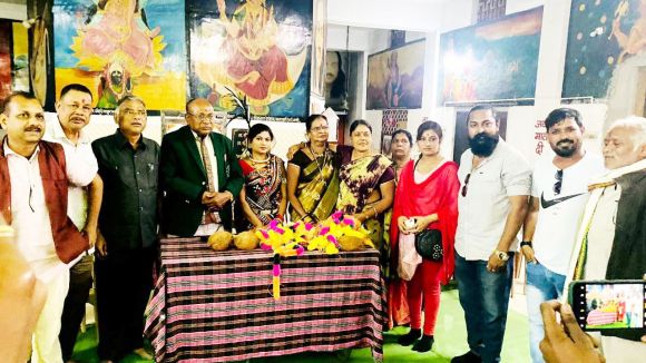 छत्तीसगढ़ी फिल्म के  कलाकारों का स्वागत