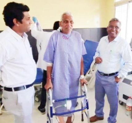 आयुष्मान कार्ड से गयाराम का किया गया घुटना प्रत्यारोपण