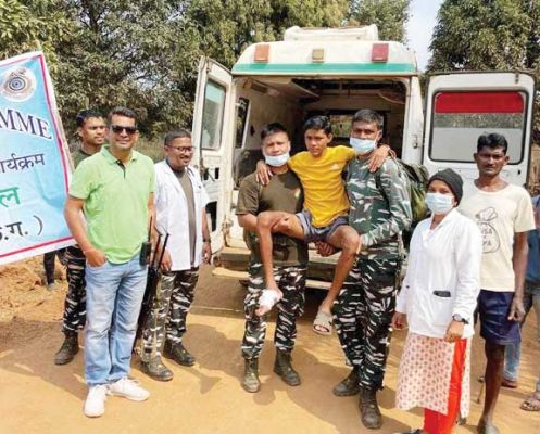बूबी ट्रैप की चपेट  में युवक जख्मी