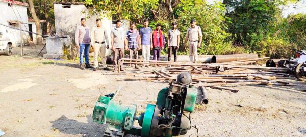  पावर प्लांट में कबाड़  चोरी करते 5 गिरफ्तार