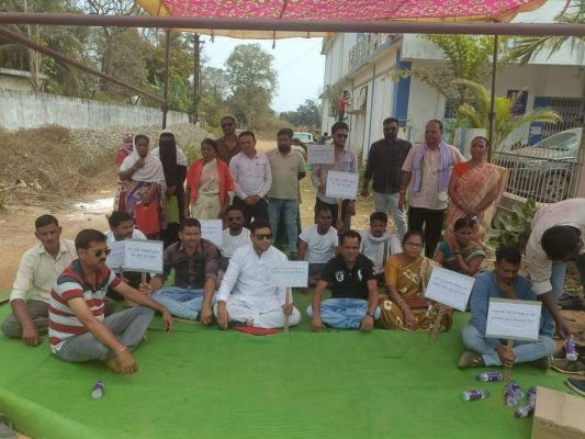 चुनावी बांड के विरोध में कांग्रेस का धरना-प्रदर्शन