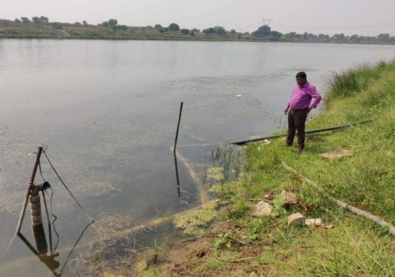पंप से अवैध रूप से पानी का उपयोग करने पर कार्रवाई 