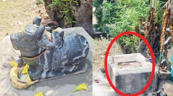 गोबराहीन में नंदी चोरी, प्रशासन और पुलिस की सूझबूझ से नई मूर्ति की स्थापना