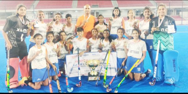 छत्तीसगढ़ बालिका हॉकी टीम बनी चैंपियन सभी मैच जीत कर बनाया नया कीर्तिमान