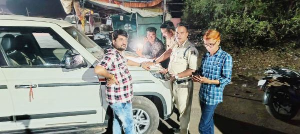 वाहन चेकिंग, 11.54 लाख जब्त