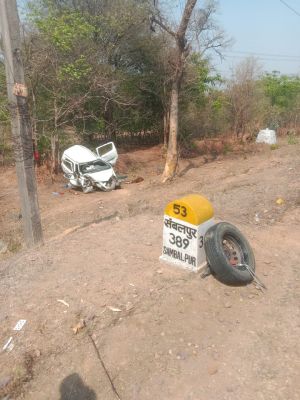 कार पेड़ से टकराई, परिवार के 2 की मौत, 4 जख्मी
