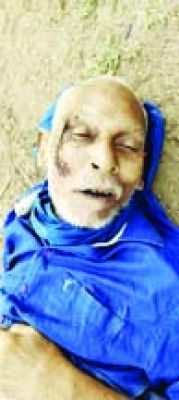 सडक़ किनारे मिली  बुजुर्ग की लाश