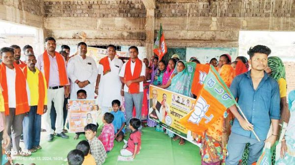 भाजपा प्रत्याशी भोजराज नाग का जनसंपर्क