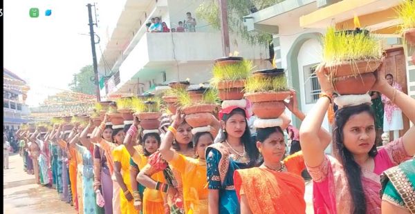 ज्योत जंवारा विसर्जन में उमड़े भक्त, नम आंखों से दी विदाई