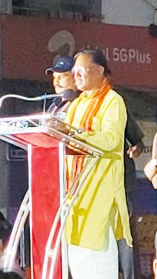मोदी को तीसरी बार पीएम बनाने दबाएं  कमल फूल पर बटन - सीएम साय