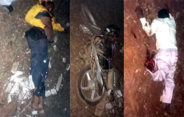पिकअप-बाइक की टक्कर, 2 मौत, 3 घायल
