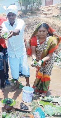  अक्ती तिहार में गोंड़ समाज के पदाधिकारियों ने देवशक्तियों को किया याद