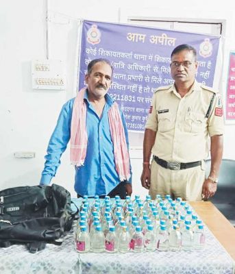 अवैध शराब पर कार्रवाई, 3 बंदी