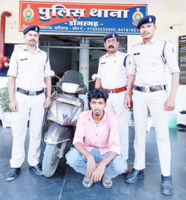 दुपहिया चोरी, सीसीटीवी फुटेज से आरोपी पकड़ाया