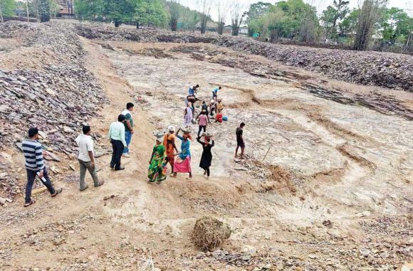 मनरेगा कार्यों का राज्य स्तरीय दल ने किया निरीक्षण