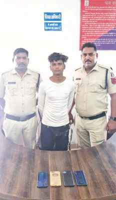 पंचधारी एनीकट में मोबाइल  चुराने वाला पकड़ाया  