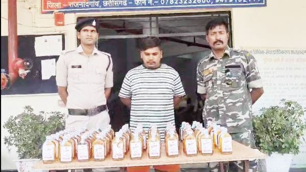 एमपी की शराब संग आरोपी पकड़ाया
