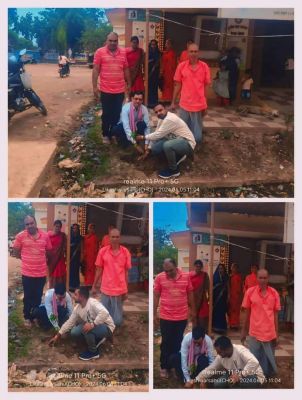 उप स्वास्थ्य केंद्र में पौधरोपण