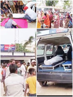 ट्रक की चपेट में युवक की मौत,  ड्राइवर के खिलाफ मामला दर्ज करने की मांग