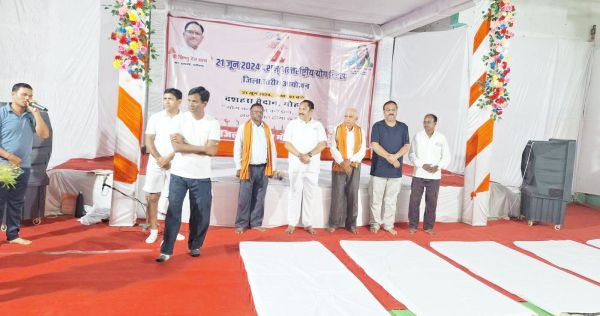 जीवन में स्वस्थ तन और मन के लिए योग क्रिया जरूरी-विधायक विक्रम उसेंडी