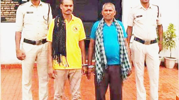 जमीन विवाद पर हत्या, बाप-बेटा गिरफ्तार