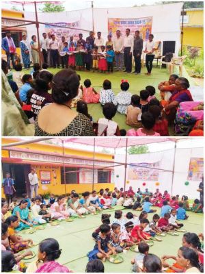 शाला प्रवेशोत्सव में डीईओ ने दिया न्योता भोज