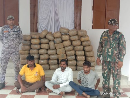 साढ़े 60 लाख का गांजा जब्त, 3 तस्कर बंदी