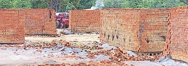 उद्योग की तरह चल रहा प्रतिबंधित लाल ईंटों का कारोबार