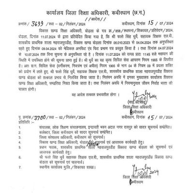 मनरेगा में फर्जी हाजरी, रोजगार सहायक बर्खास्त