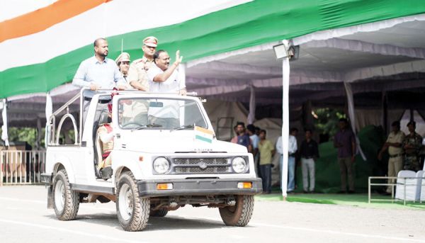 स्वतंत्रता दिवस समारोह की तैयारियों का अंतिम रिहर्सल