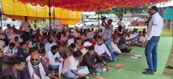 फर्जी केस में पत्रकारों की गिरफ़्तारी, विरोध  में कोंटा में संभाग के पत्रकार हुए एकजुट