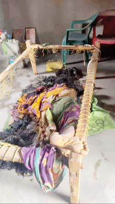 वृद्ध महिला जिंदा जली