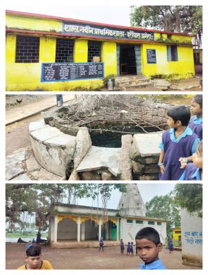 जर्जर भवन में स्कूल, अतिक्रमणकारियों ने बाउंड्रीवॉल-अतिरिक्त कक्ष निर्माण कार्य रोका