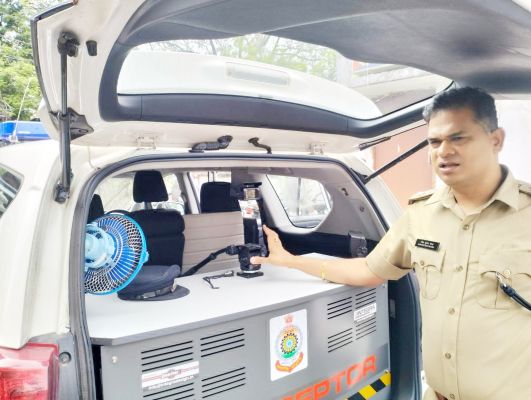 टै्रफिक विभाग के पास पहुंचा इंटरसेप्टर वाहन