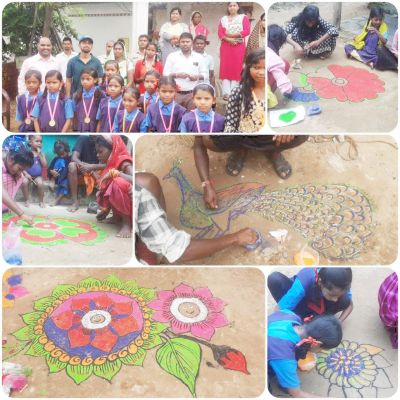 पीएमजनमन के तहत रंगोली स्पर्धा